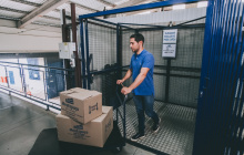Portão eletrônico de entrada Meu Espaço Self Storage Av São João